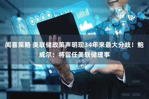 闻喜策略 美联储政策声明现34年来最大分歧！鲍威尔：将留任美联储理事